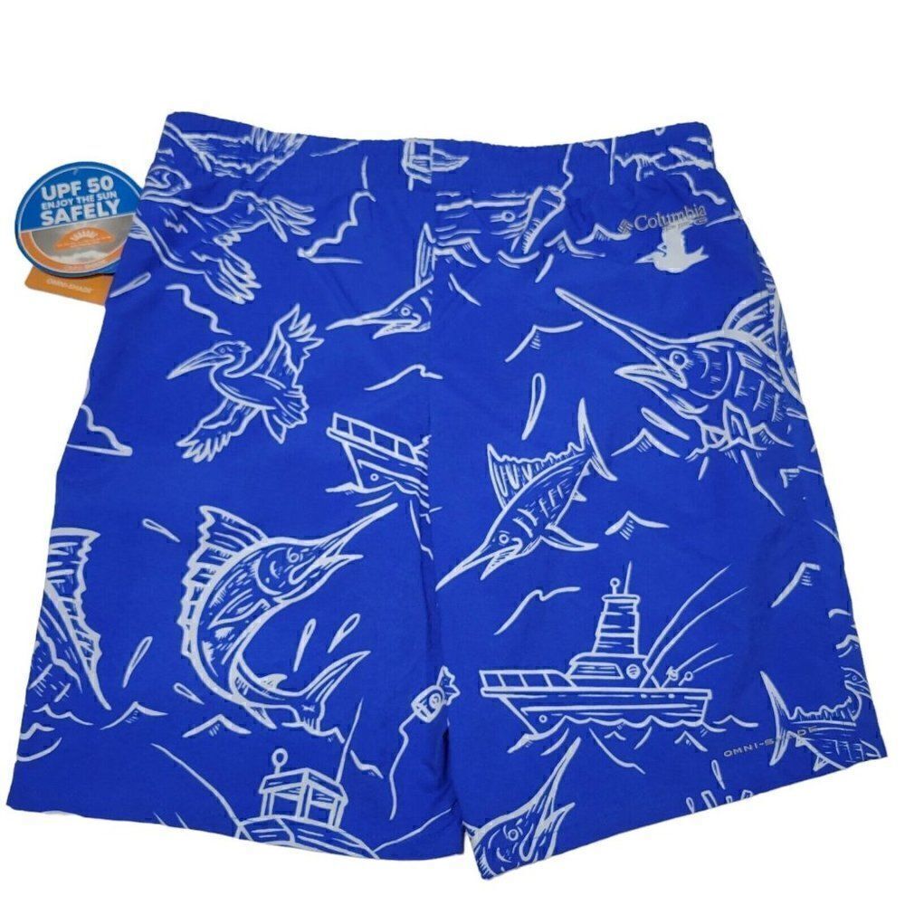 Columbia PFG Swim Trunks Boys Youth XL‎ 18/20 Super Backcast Shorts UPF 50 Lined - Picture 2 of 12